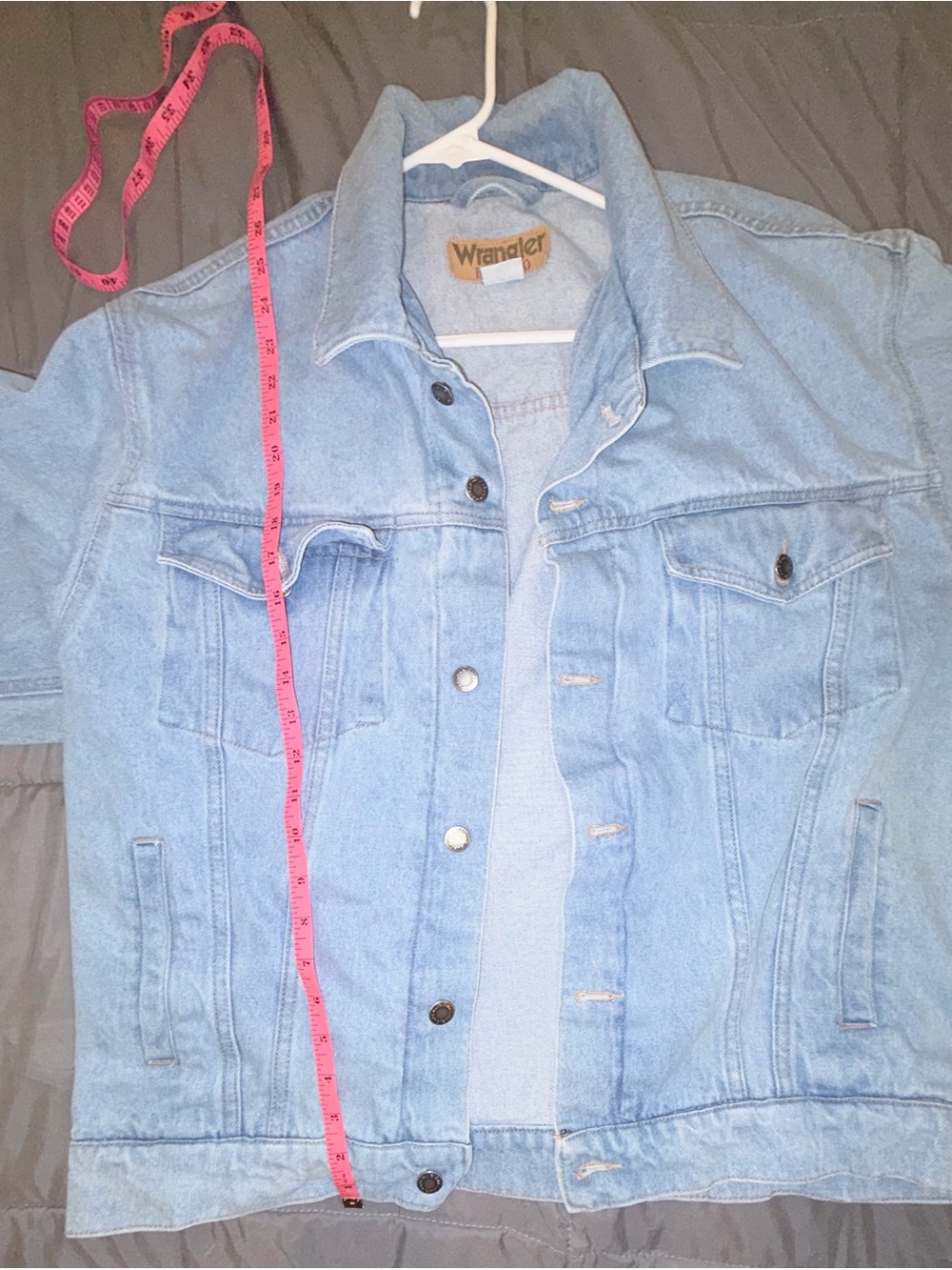 Vintage Wrangler Hero Light Wash Denim Jacket Large - Picture 6 of 6